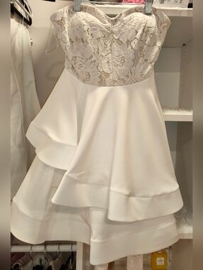 Ivory Lace Bodice A-Line Dress